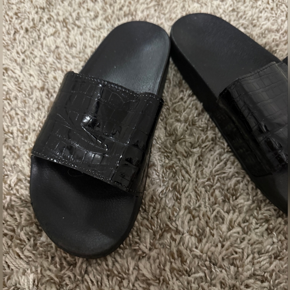 Black Slide Sandals